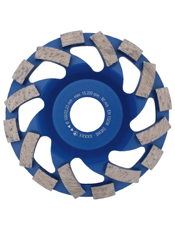 NEW FAN CUP INDUSTRIEBODEN BLAU Diamant Schleiftopf 100-180mm