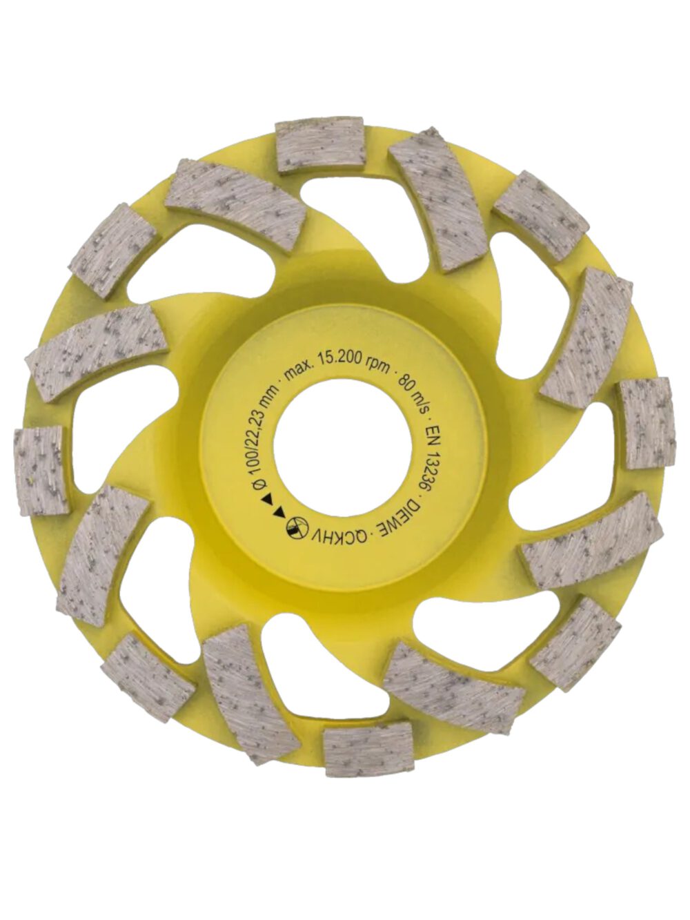 NEW FAN CUP ABRASIV GELB Diamant Schleiftopf 100-180mm