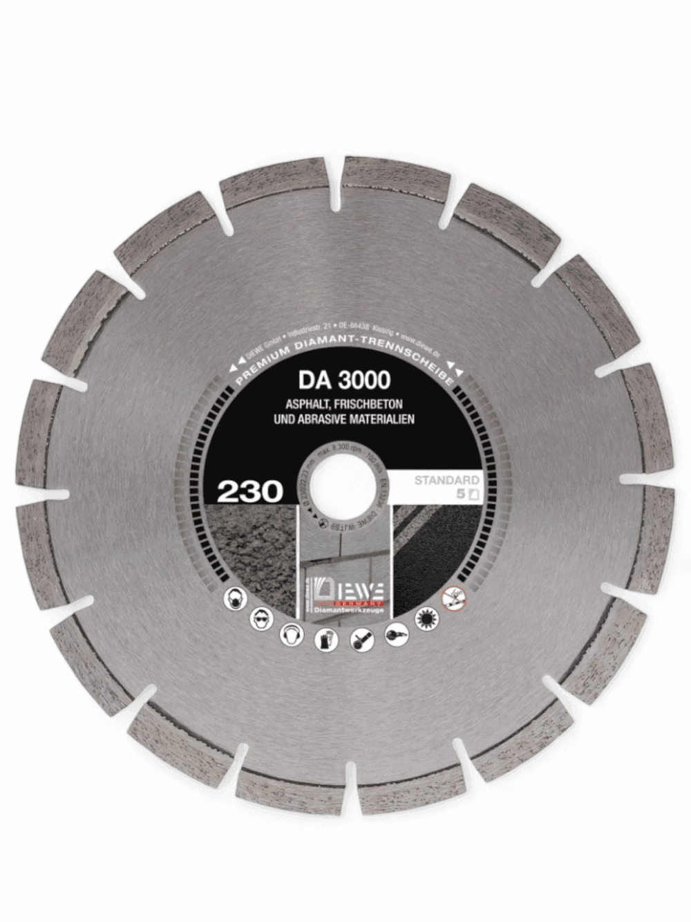 Diewe DA 3000 Diamant-Trennscheibe Asphalt 300-450mm