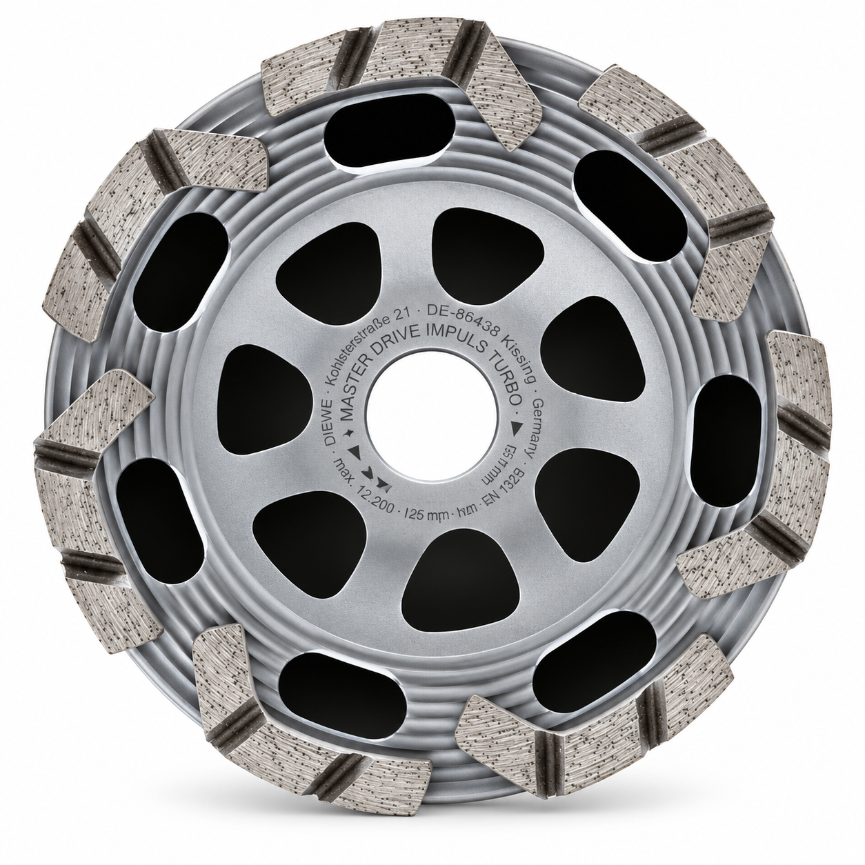 DIEWE MASTER DRIVE IMPULS TURBO Diamant-Schleiftopf 125 mm – 2er Set