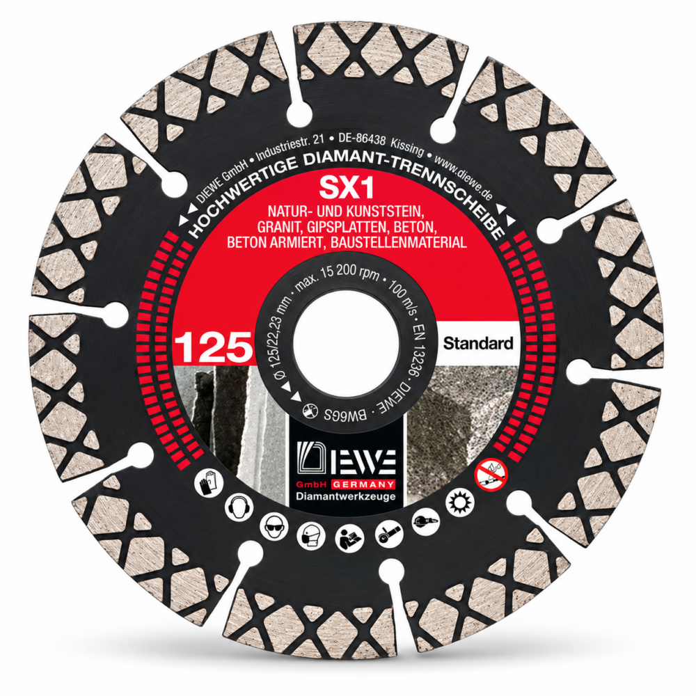 DIEWE SX1 Diamant-Trennscheibe 125 mm – 5er Set