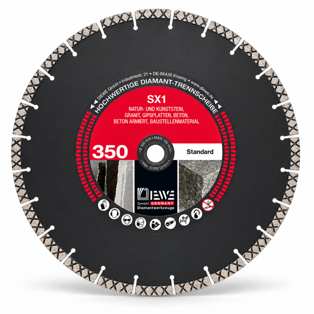 DIEWE SX1 Diamant-Trennscheibe 350 mm – 2er Set